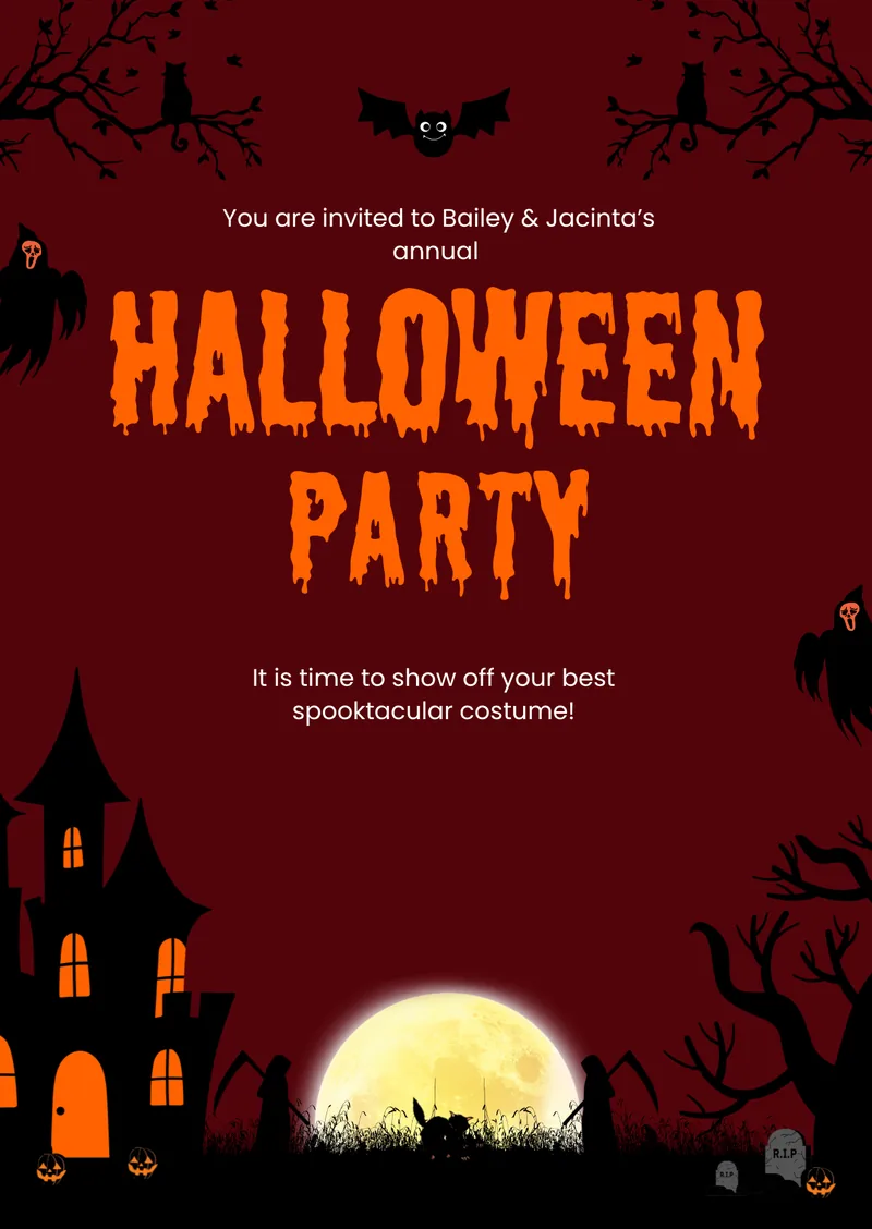 Bailey & Jacinta's Annual Halloween Party — Saturday 7 November 2026, 7:30pm, 3 York Close, Taylors Hill